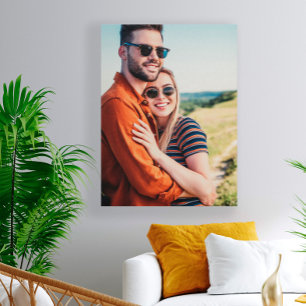 Custom Engagement Wedding Photo  Canvas Print