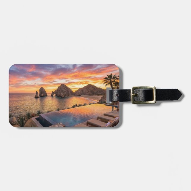 Custom Engineer Los Cabos Mexico Trip Luggage Tag (Front Horizontal)