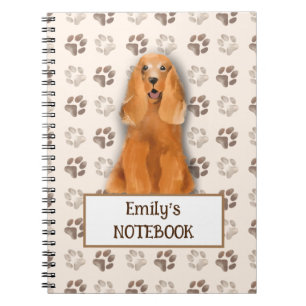 Custom English Cocker Spaniel Notebook Cute Dog