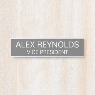 Custom Engraved Name Plate with Square Corners