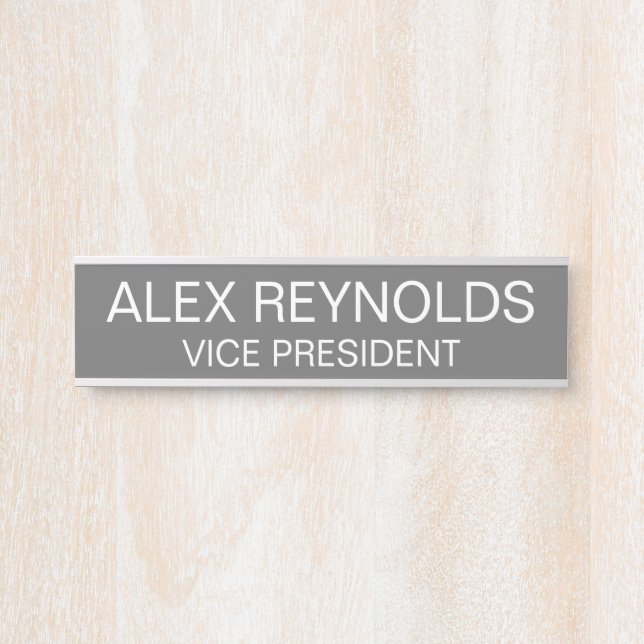Custom Engraved Name Plate with Square Corners (Front)