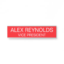 Custom Engraved Name Plate with Square Corners