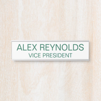 Custom Engraved Name Plate with Square Corners