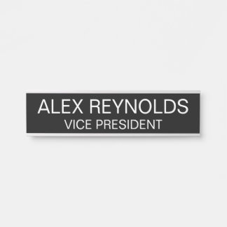 Custom Engraved Name Plate with Square Corners