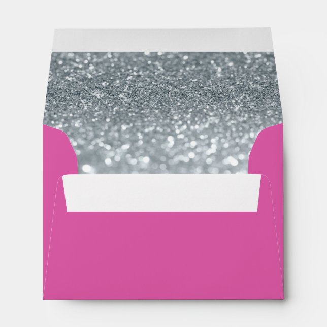 Custom Envelope - (4x6) Dark Pink Fab (Back (Bottom))