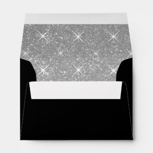 Custom envelopes with glitter lining on the inside