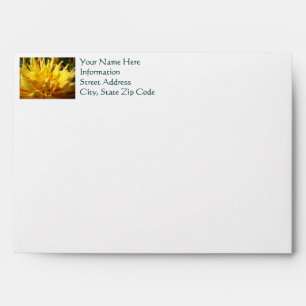 Custom envelops Greeting Cards Yellow Dahlia Envelope