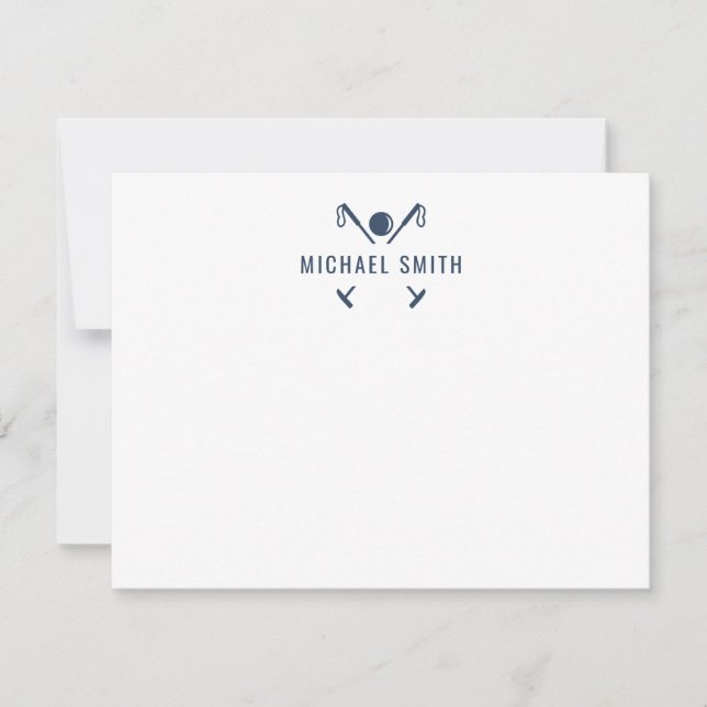 Custom Equestrian Stationery Polo Note Card (Front)