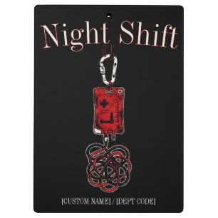 Custom ER Nurse Mum Tactical IV Lifeline Medical C Clipboard