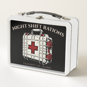 Custom ER Nurse Mum Tactical Medkit Lunch Cooler Metal Lunch Box