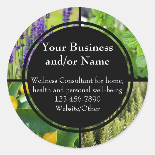 Custom Essential Oil Business Bottle Contact Label (Front)
