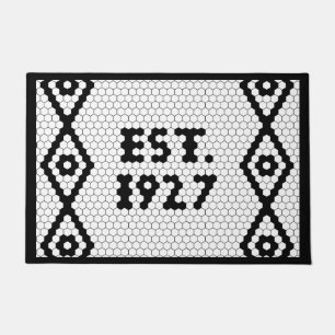 Custom Established 1927 Hex Tile Doormat