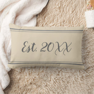 Custom Established Grey and Beige Pillow