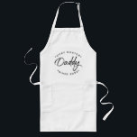 Custom Established year Chef Master Daddy  Long Apron<br><div class="desc">Is Daddy a Chef Master? Encourage his skills in the kitchen with this custom apron. Personalise this modern design apron with a retro feel with year "since" he's been a daddy making your culinary dreams come true.  :)</div>