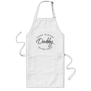 Custom Established year Chef Master Daddy  Long Apron