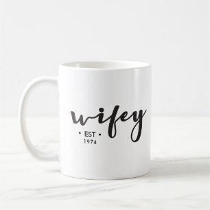 Custom Established year here personalised Wifey Coffee Mug
