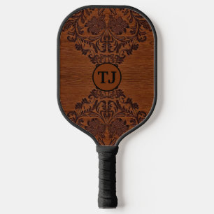 Custom Etched Wood Design Pickleball Paddles
