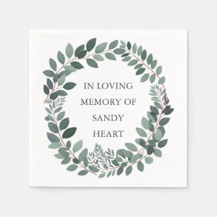 Custom Eucalyptus Funeral – Elegant Memorial Napkin