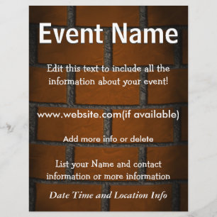 Custom Event Brick Wall Flyer