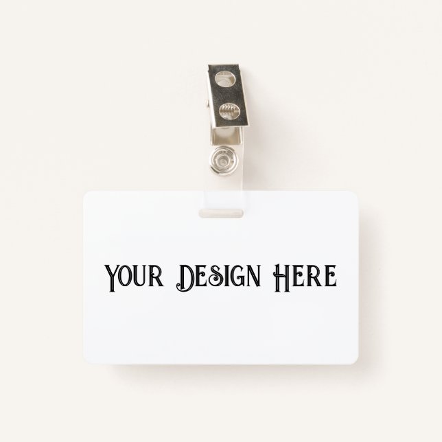 Custom Event Bulk  ID Badge (Front with Clip)