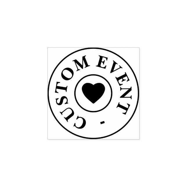 Custom Event Hand Stamp - Heart (Imprint)