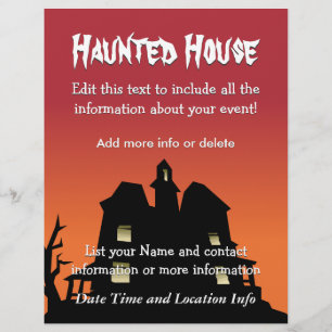 Custom Event Haunted House Flyer