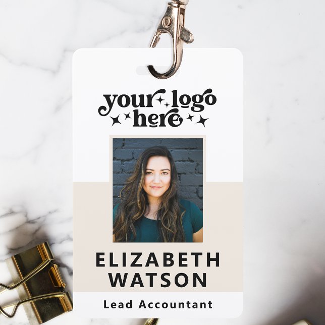 Custom Event ID With Photo Employee Lanyard Name ID Badge (Creator Uploaded)