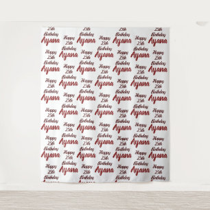 Custom Event Party Backdrop Step and Repeat Tapestry