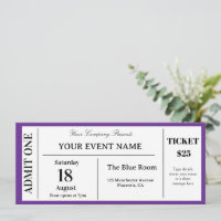 Custom Event Ticket, Concert Fake Ticket, School I