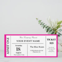 Custom Event Ticket, Concert Fake Ticket, School I