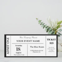 Custom Event Ticket, Concert Fake Ticket, School I