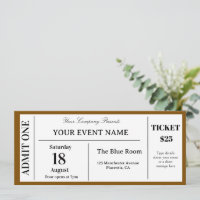 Custom Event Ticket, Concert Fake Ticket, School I