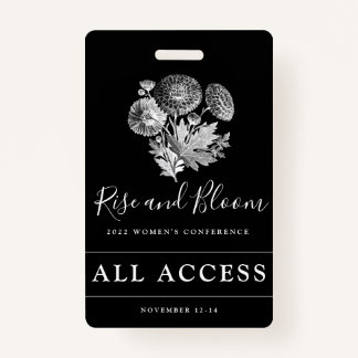 Custom Event VIP All Access Womens Conference ID Badge