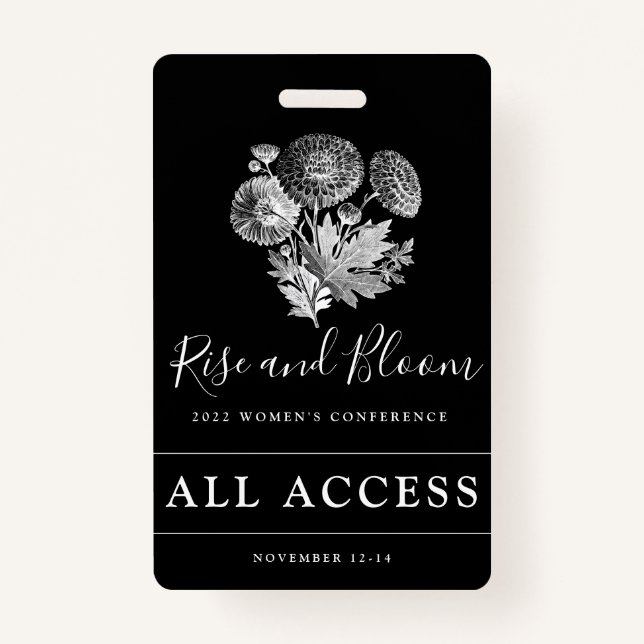 Custom Event VIP All Access Womens Conference ID Badge (Front)