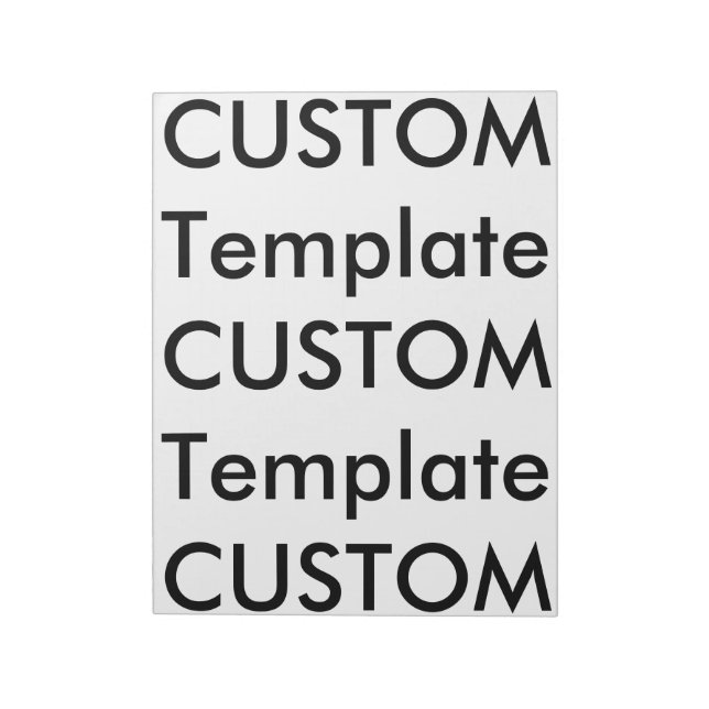 Custom Every Page Notebook 40 Pages 8.5"x11" Notepad (Rotated)