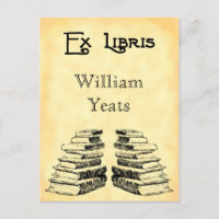 Custom Ex Libris and Books Postcard