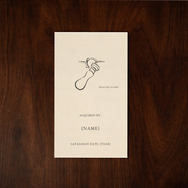 Custom Ex Libris Bookplate Sticker | Dark Academia (Creator Uploaded)