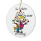 Custom Expectant Couple With Dog Ornament