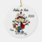 Custom Expectant Couple With Dog Ornament