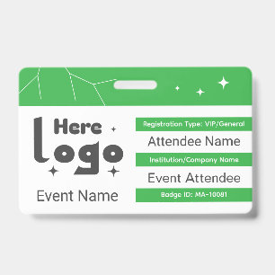 Custom Expo Badge ID With QR Code and Logo