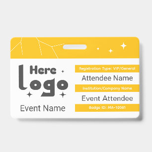 Custom Expo Badge ID With QR Code and Logo