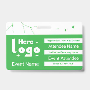 Custom Expo Event Attendee Type ID Badge