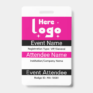 Custom Expo ID Badge with Qr Code