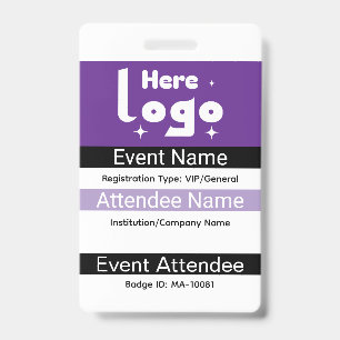 Custom Expo ID Badge with Qr Code