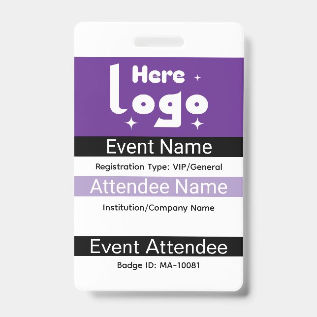 Custom Expo ID Badge with Qr Code (Front)