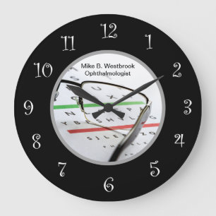 Custom Eye Care Ophthalmologist Office Large Clock