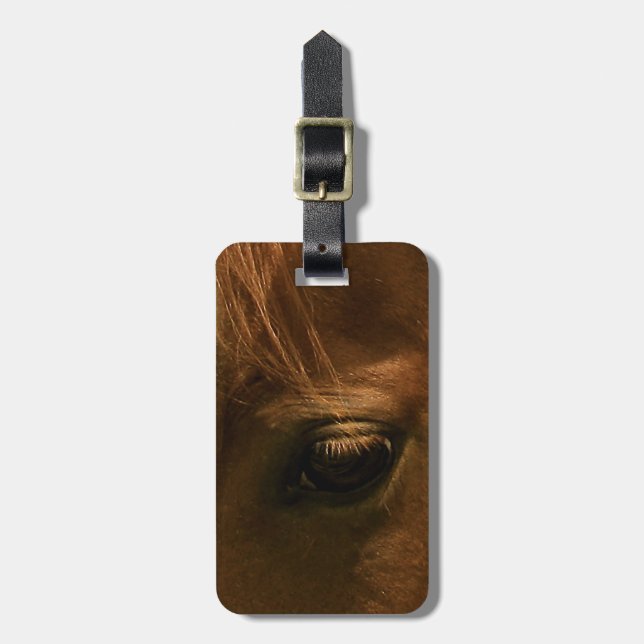 Custom Eye Horse Spirit Luggage Tag (Front Vertical)