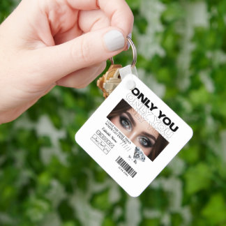 Custom Eyes Image, text | Personalized Key Ring