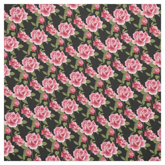 Custom Fabric-Pink Roses Fabric (Swatch)