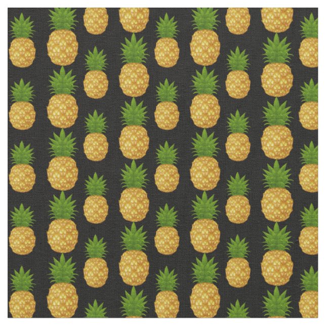 Custom Fabric-Tropical Pineapple Fabric (Close Up)